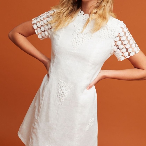LOVELY White Dress from Anthropologie - Picture 2 of 9